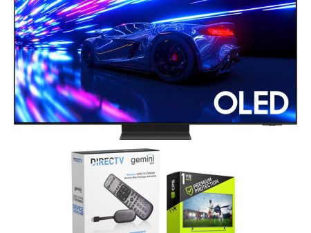 Samsung S95D 65  HDR OLED Smart TV (2024) Bundle with Redeemable DIRECTV Gemini Air Hot on Sale